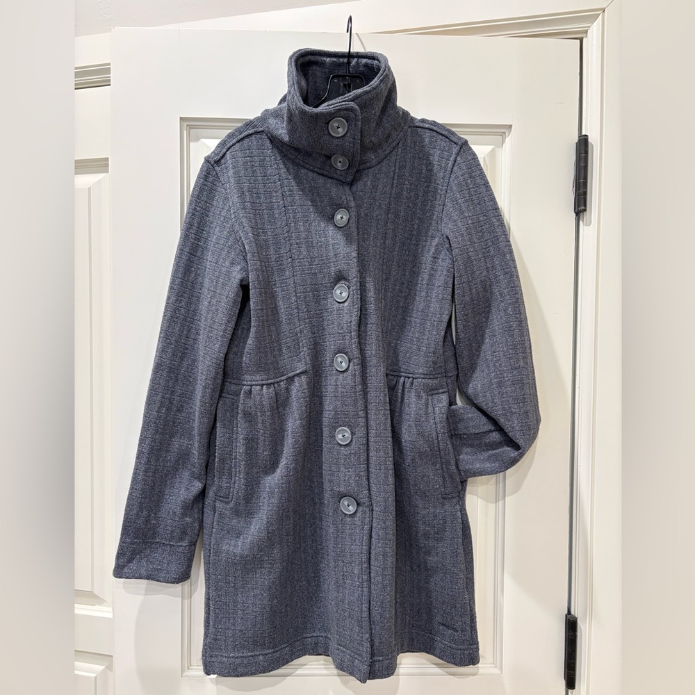 Patagonia Women's Charcoal Gray Button-Front Trench Coat